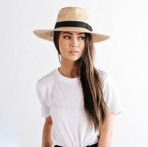 New Women's Afternoon Fedora Straw Style Hat W/ Grosgrain Ribbon In Light Beige